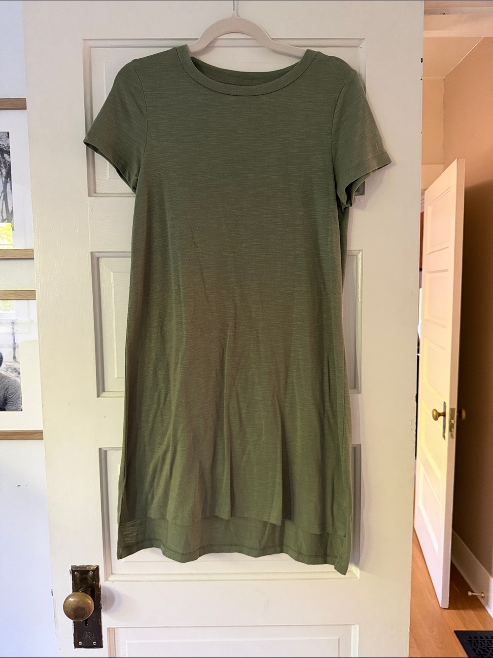 Mossimo Supply Co. Olive Green Short Sleeve Tunic Dress